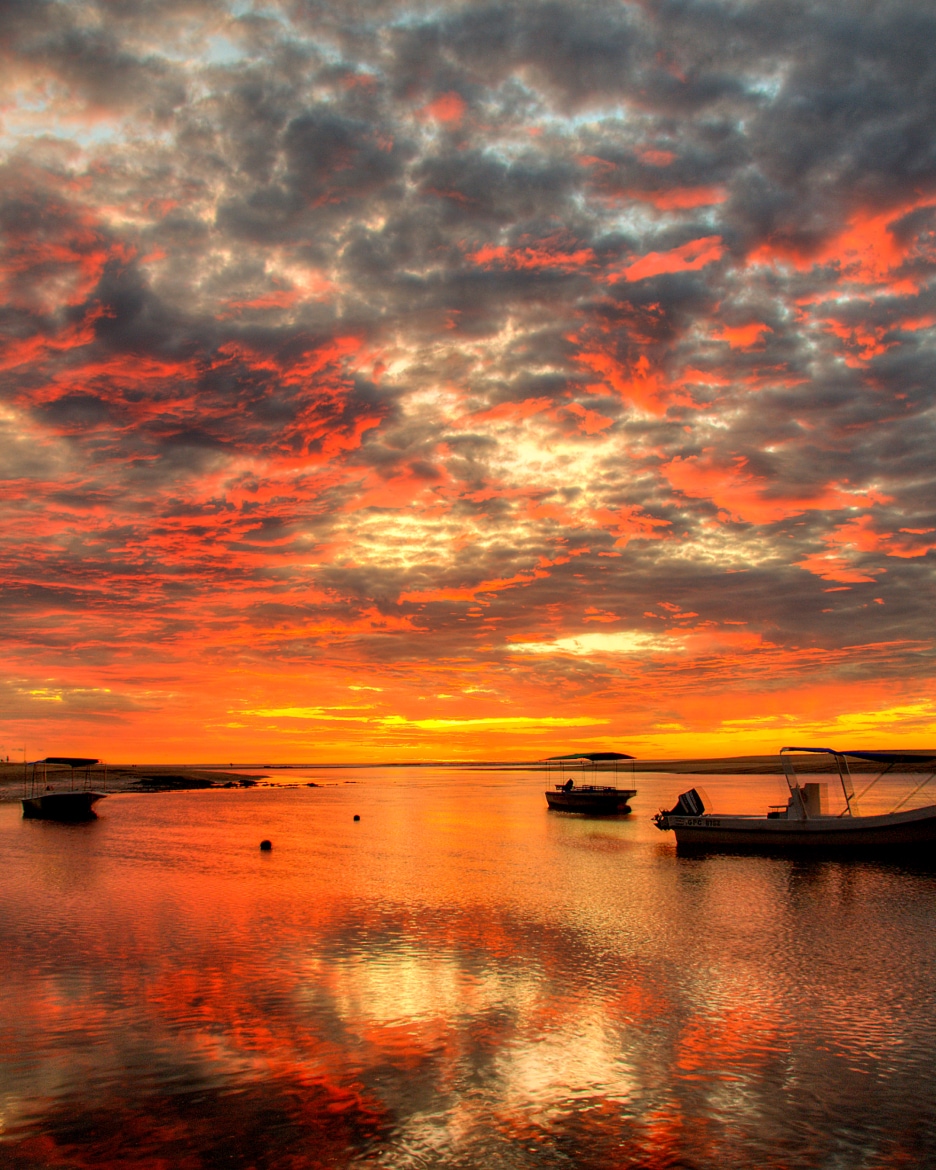 Cielo con hermoso atardecer